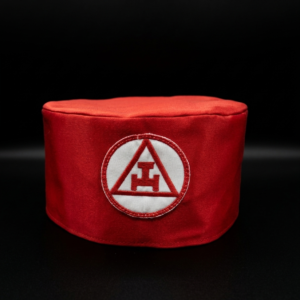Barrete da Coroa Maçônica do Arco Real – Emblema Triplo Tau Bordado