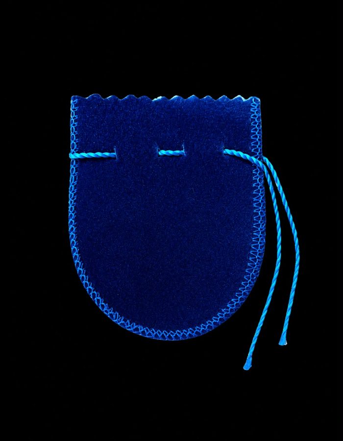 Bolsa de Veludo Para Mimos Azul