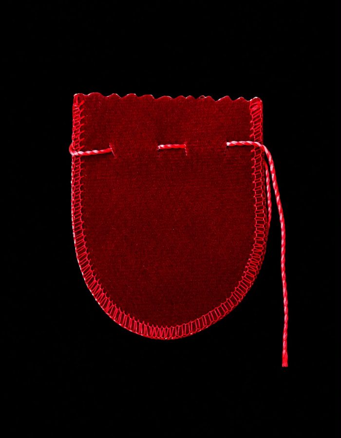 Bolsa de Veludo Para Mimos Vermelha